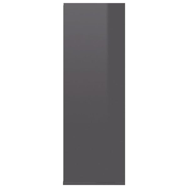 Shoe Rack 54x34x100.5 cm Engineered Wood – High Gloss Grey