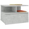 Cove Floating Nightstand 40x31x27 cm Engineered Wood – Concrete Grey, 1