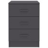 Sleaford Bedside Cabinet 38x35x56 cm Engineered Wood – Grey, 2