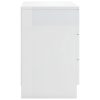 Sleaford Bedside Cabinet 38x35x56 cm Engineered Wood – High Gloss White, 1