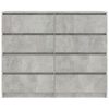Drawer Sideboard Concrete Grey 120x35x99 cm Chipboard