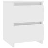 Bluefield Bedside Cabinet 30x30x40 cm Engineered Wood – White, 2