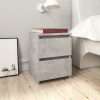 Bluefield Bedside Cabinet 30x30x40 cm Engineered Wood – Concrete Grey, 1