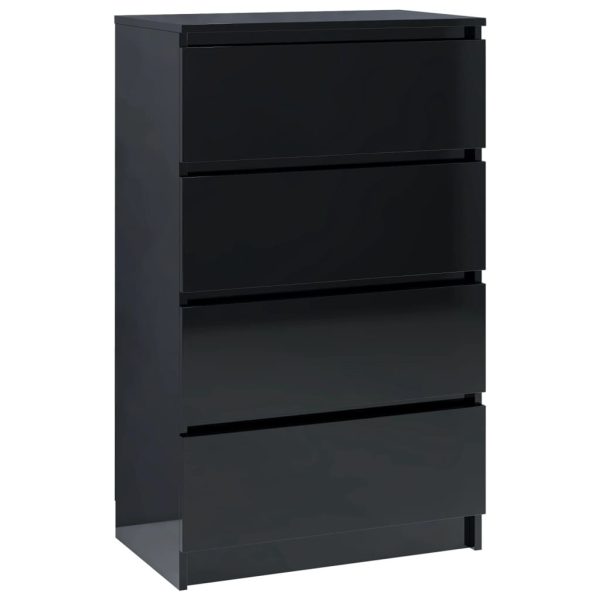Sideboard 60x35x98.5 cm Engineered Wood – High Gloss Black
