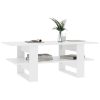 Coffee Table 110x55x42 cm Engineered Wood – White
