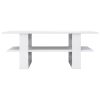 Coffee Table 110x55x42 cm Engineered Wood – High Gloss White