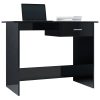 Desk 100x50x76 cm Engineered Wood – High Gloss Black