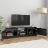 Glade TV Cabinet 120x30x35.5 cm Engineered Wood – High Gloss Black