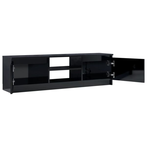 Glade TV Cabinet 120x30x35.5 cm Engineered Wood – High Gloss Black