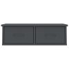 Wall-mounted Drawer Shelf 60x26x18.5 cm Engineered Wood – Grey