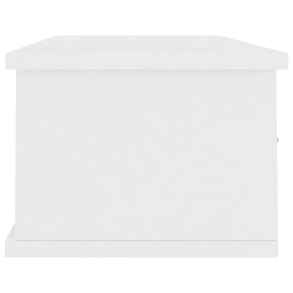 Wall-mounted Drawer Shelf 88x26x18.5 cm Engineered Wood – White