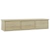 Wall-mounted Drawer Shelf 88x26x18.5 cm Engineered Wood – Sonoma oak