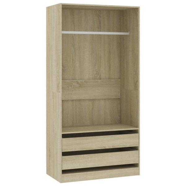 Wardrobe 100x50x200 cm Engineered Wood – Sonoma oak