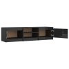 Elmo TV Cabinet 140x40x35.5 cm Engineered Wood – High Gloss Black