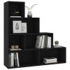 Book Cabinet/Room Divider 155x24x160 cm Engineered Wood – Black
