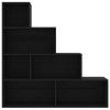 Book Cabinet/Room Divider 155x24x160 cm Engineered Wood – Black