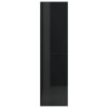 Book Cabinet/Room Divider 155x24x160 cm Engineered Wood – High Gloss Black
