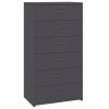 Sideboard with 6 Drawers 50x34x96 cm Engineered Wood – Grey