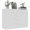 Sideboard 88x30x65 cm Engineered Wood – White