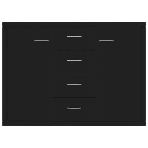 Sideboard 88x30x65 cm Engineered Wood – Black