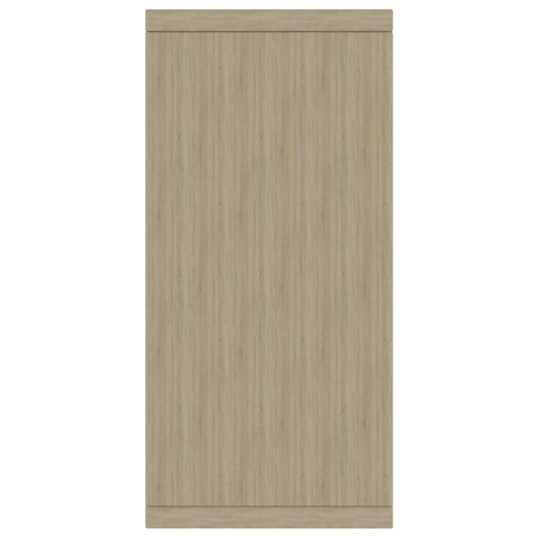 Sideboard 88x30x65 cm Engineered Wood – White and Sonoma Oak