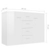 Sideboard 88x30x65 cm Engineered Wood – High Gloss White
