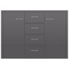 Sideboard 88x30x65 cm Engineered Wood – High Gloss Grey