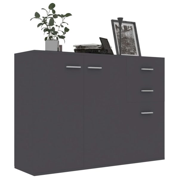 Sideboard 105x30x75 cm Engineered Wood – Grey