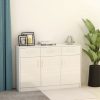 Sideboard 110x30x75 cm Engineered Wood – High Gloss White