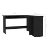 L-Shaped Corner Desk 120x140x75 cm Engineered Wood – Black