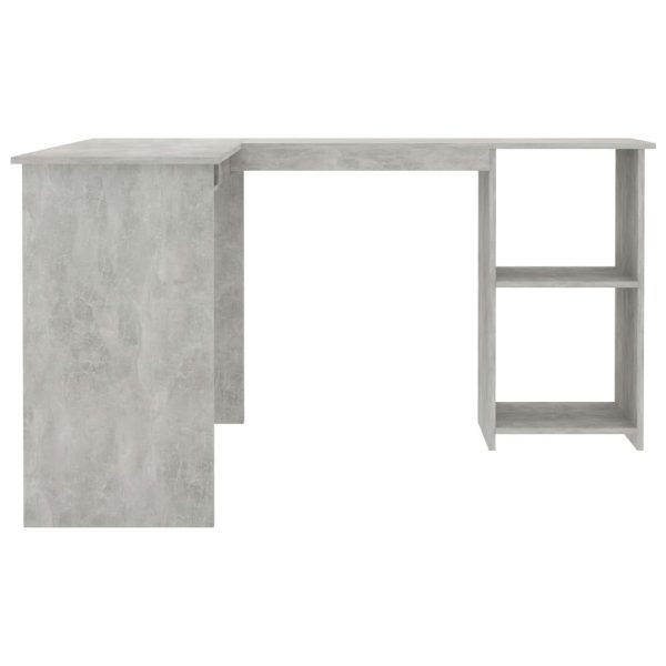 L-Shaped Corner Desk 120x140x75 cm Engineered Wood – Concrete Grey