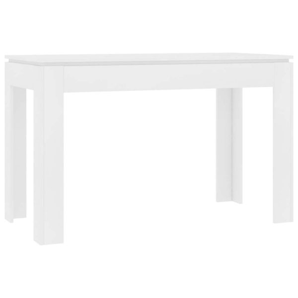 Dining Table 120x60x76 cm Engineered Wood – White