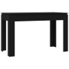 Dining Table 120x60x76 cm Engineered Wood – Black