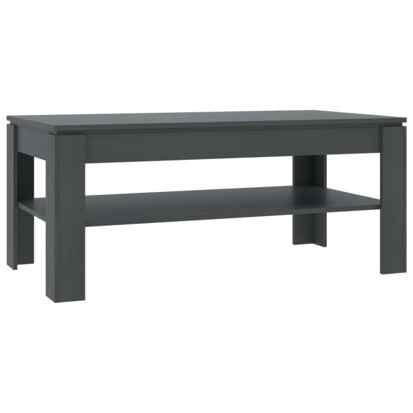 Coffee Table 110x60x47 cm Engineered Wood – Grey