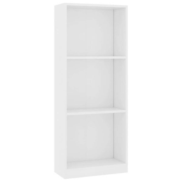 Bookshelf Engineered Wood – 40x24x108 cm, White