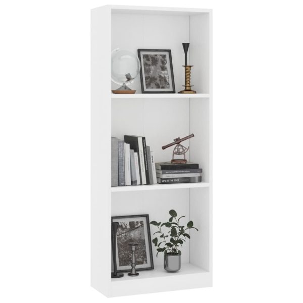 Bookshelf Engineered Wood – 40x24x108 cm, White