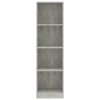 Bookshelf Engineered Wood – 40x24x142 cm, Concrete Grey