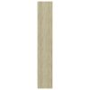 Bookshelf Engineered Wood – 40x24x142 cm, White and Sonoma Oak