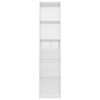 Bookshelf Engineered Wood – 40x24x175 cm, High Gloss White