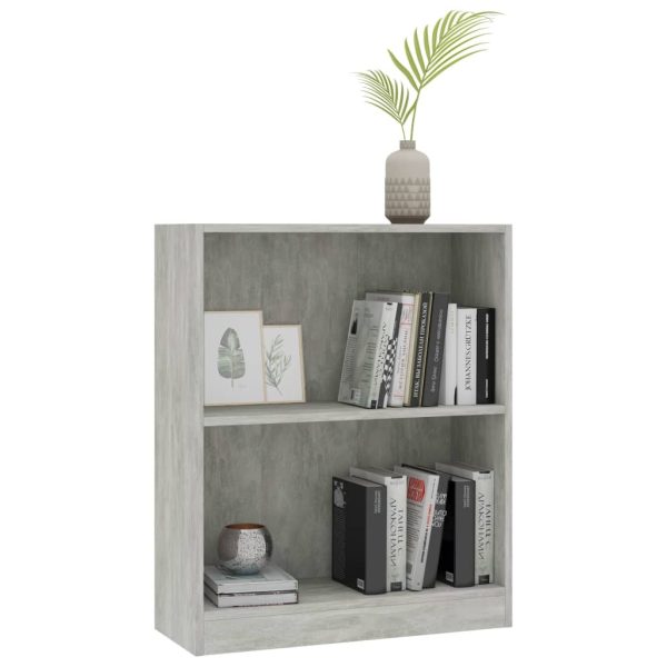 Bookshelf Engineered Wood – 60x24x74.5 cm, Concrete Grey