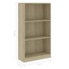 Bookshelf Engineered Wood – 60x24x109 cm, Sonoma oak