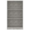 Bookshelf Engineered Wood – 60x24x109 cm, Concrete Grey