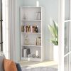 Bookshelf Engineered Wood – 60x24x142 cm, White