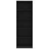 Bookshelf Engineered Wood – 60x24x175 cm, Black