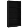 Bookshelf Engineered Wood – 80x24x142 cm, Black