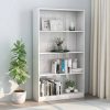 Bookshelf Engineered Wood – 80x24x142 cm, High Gloss White