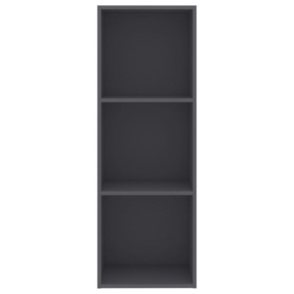 2-Tier Book Cabinet – 40x30x114 cm, Grey