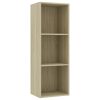 2-Tier Book Cabinet – 40x30x114 cm, Sonoma oak