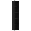 2-Tier Book Cabinet – 40x30x189 cm, Black