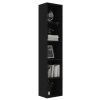 2-Tier Book Cabinet – 40x30x189 cm, Black